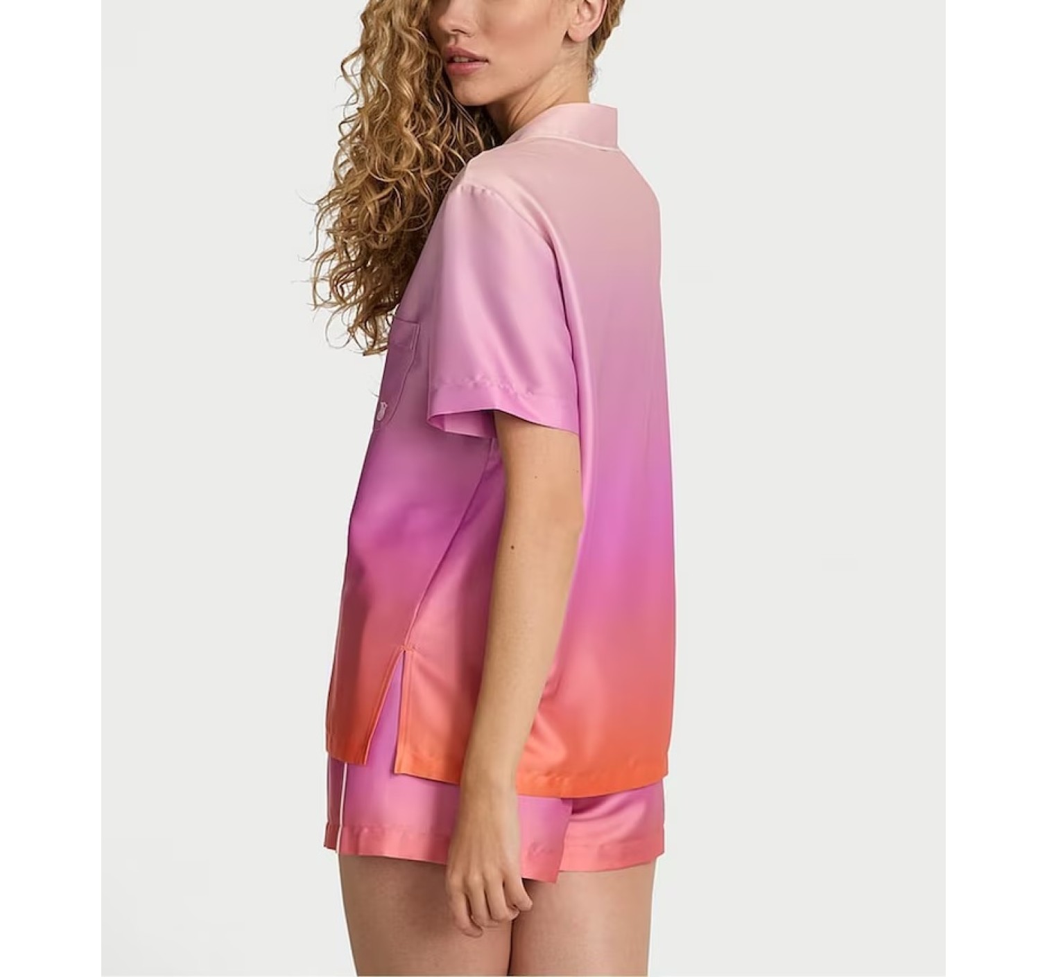 Пижама Satin Short Pyjamas Set Pink Ombre