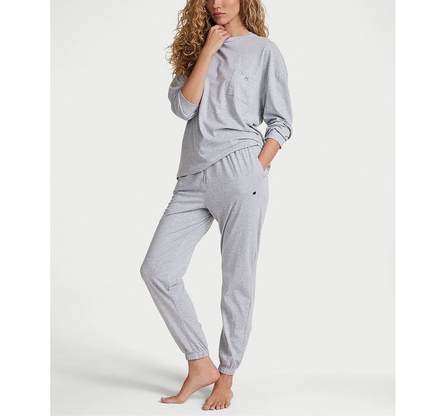 Пижама Medium Heather Grey Trouser Cotton Pyjama Set
