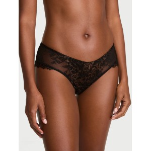 Комплект Low-Cut Push-Up Bra Rose Lace Overlay Cheeky Panty Set Leopard