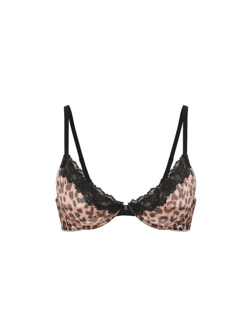 Бюстгальтер Sheer Rose Unlined Low-Cut Demi Leopard