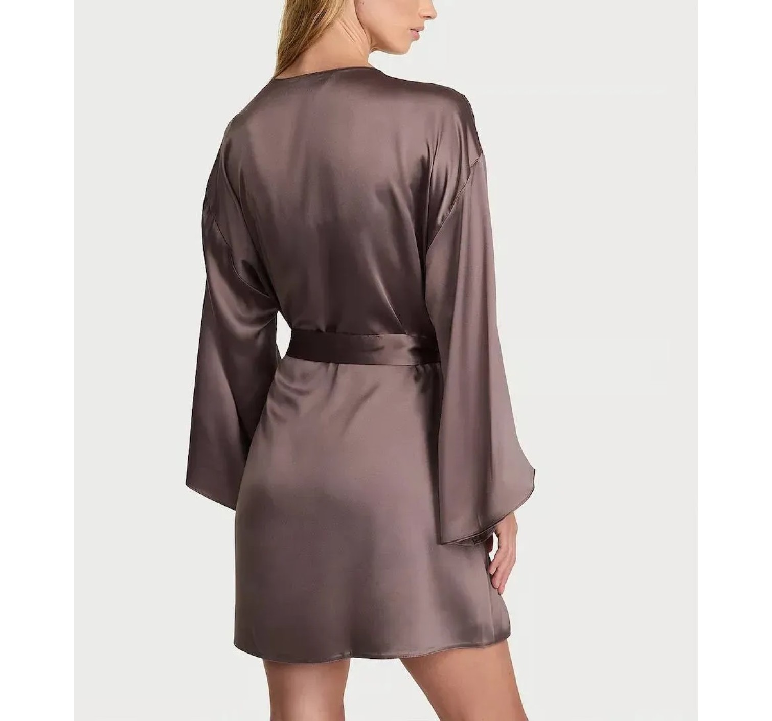 Халат Satin Short Robe Cloudy Grey