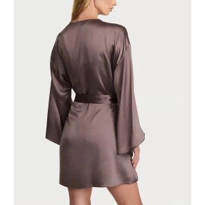 Халат Satin Short Robe Cloudy Grey
