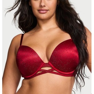 Бюстгалтер Sparkle Crystal Shine Cradle Push-Up Bra Red Lacquer