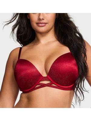 Бюстгалтер Sparkle Crystal Shine Cradle Push-Up Bra Red Lacquer