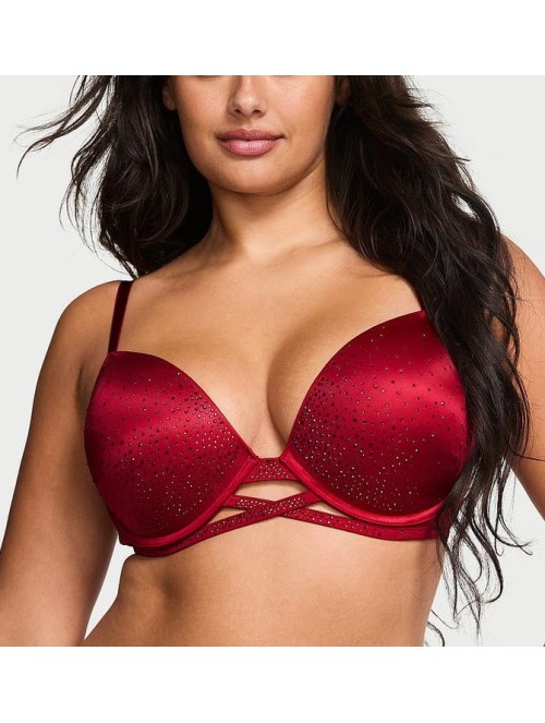 Бюстгалтер Sparkle Crystal Shine Cradle Push-Up Bra Red Lacquer