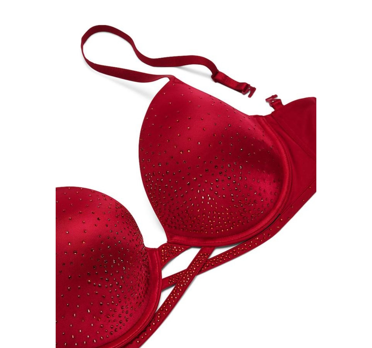 Бюстгалтер Sparkle Crystal Shine Cradle Push-Up Bra Red Lacquer