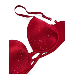 Бюстгалтер Sparkle Crystal Shine Cradle Push-Up Bra Red Lacquer