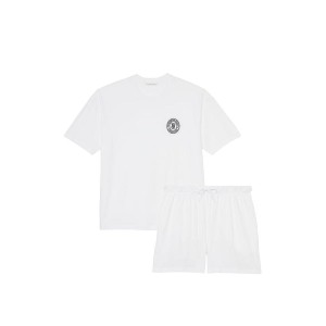Піжама 100% Cotton Short Pajama Set White
