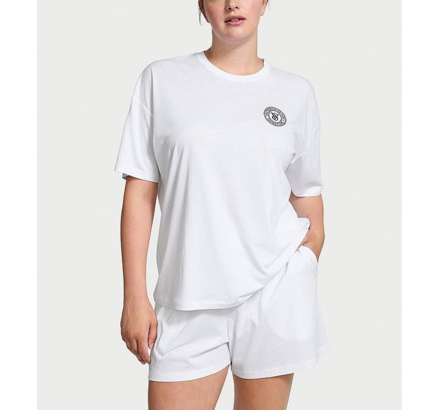 Піжама 100% Cotton Short Pajama Set White