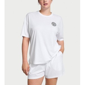 Піжама 100% Cotton Short Pajama Set White