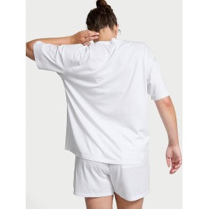 Піжама 100% Cotton Short Pajama Set White