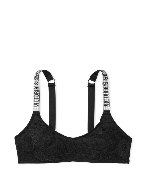 Бюстгальтер Shine Strap Lace Bralette Black