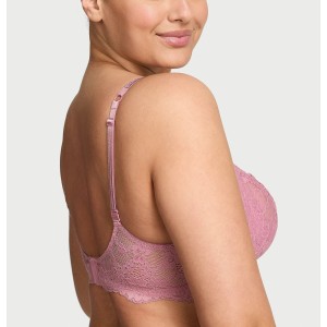 Комплект білизни Wicked Twinkle Lace Unlined Balconette Bra Thong Set Dusk Mauve