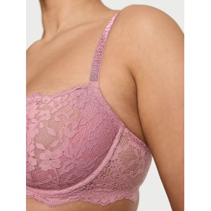 Комплект білизни Wicked Twinkle Lace Unlined Balconette Bra Thong Set Dusk Mauve
