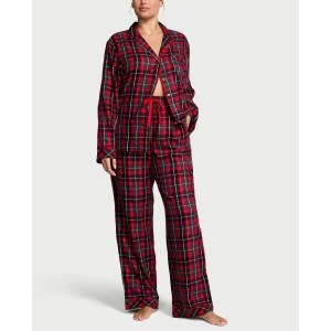 Піжама Flannel Long Pajama Set Lipstick Plaid