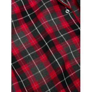 Піжама Flannel Long Pajama Set Lipstick Plaid