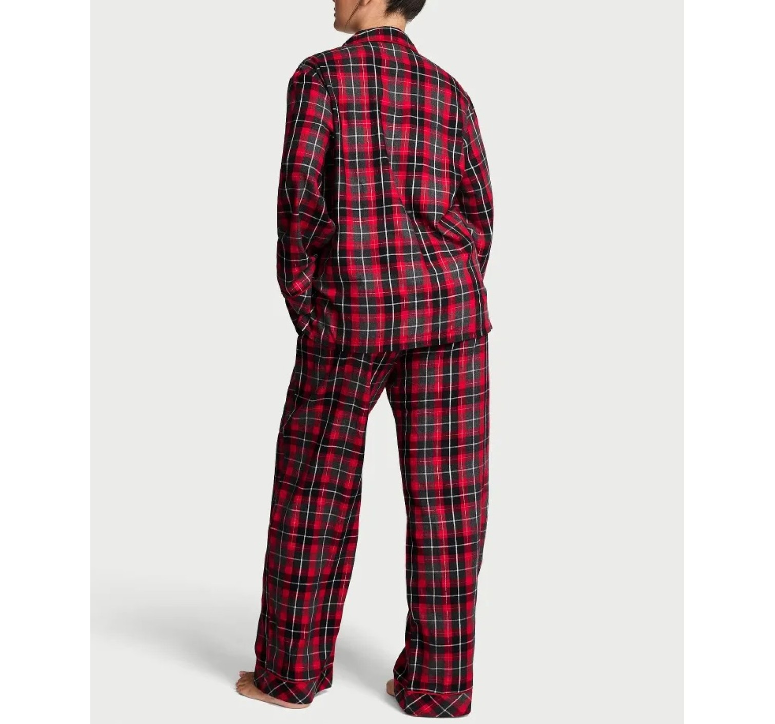 Піжама Flannel Long Pajama Set Lipstick Plaid