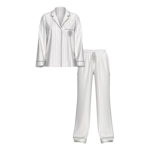 Піжама Glazed Satin Long Pajama Set Coconut White