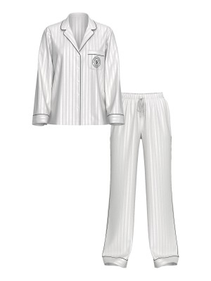 Пижама Glazed Satin Long Pajama Set Coconut White