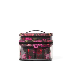 Косметичка 4 Piece Makeup Bag Black Floral