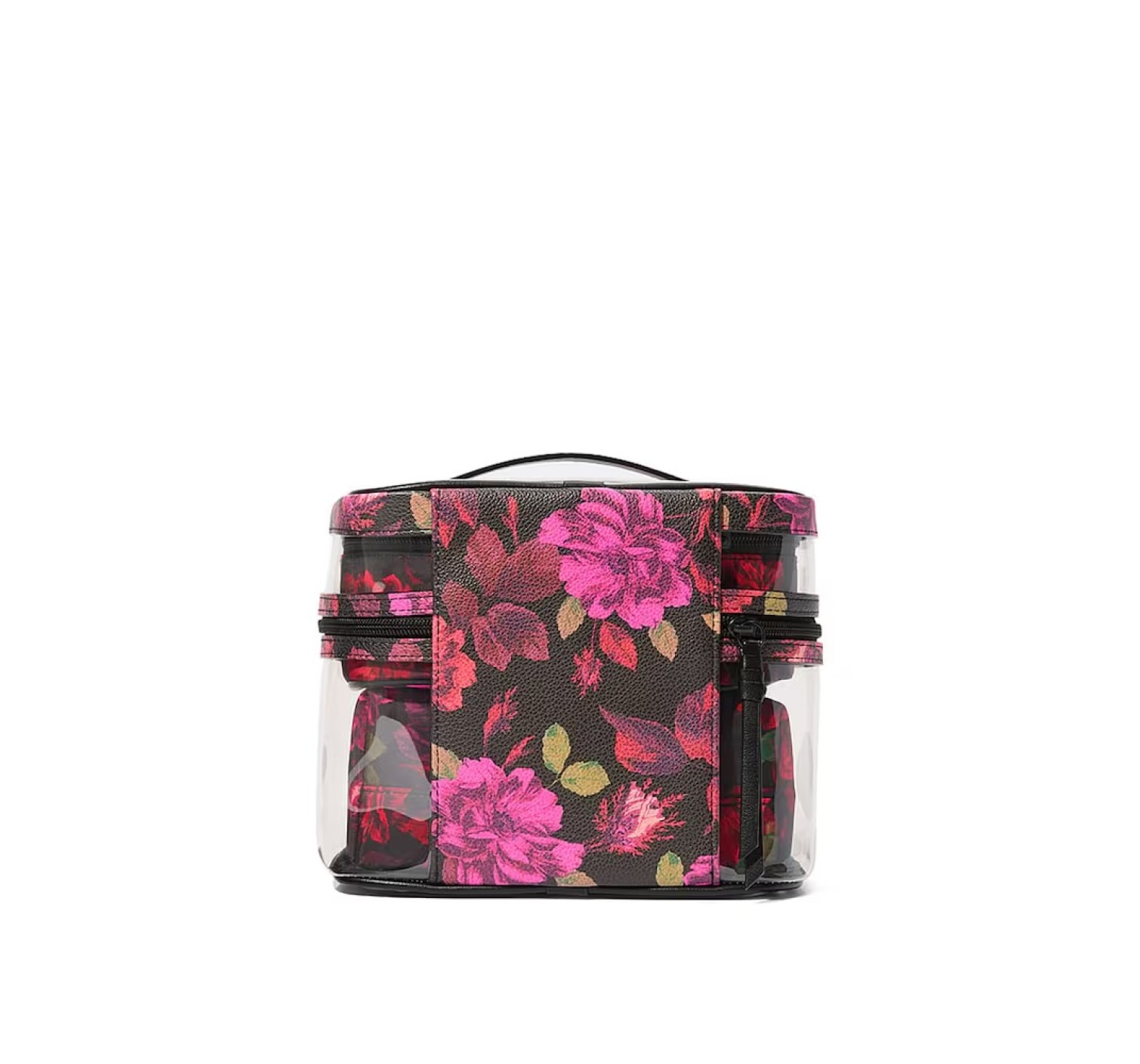 Косметичка 4 Piece Makeup Bag Black Floral