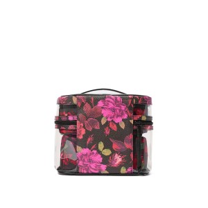 Косметичка 4 Piece Makeup Bag Black Floral