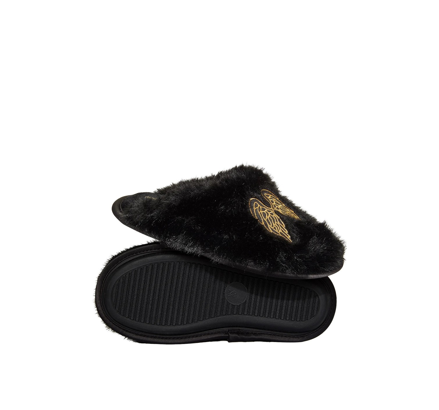 Домашние тапочки Luxe Plush Closed-Toe Slippers Black