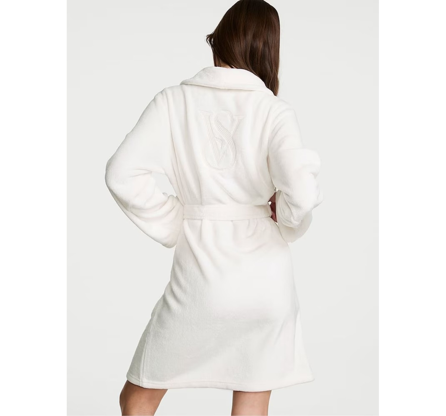 Халат Coconut White Fluffy Short Dressing Gown