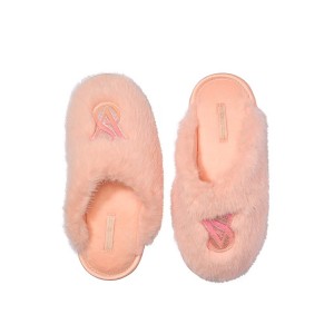 Домашние тапочки Luxe Plush Closed-Toe Slippers Pink Ombre