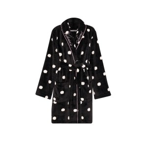 Халат Cozy Plush Robe Black Dot