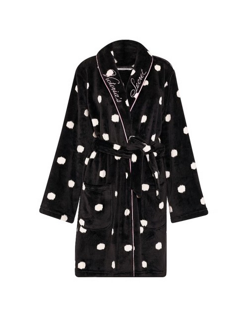 Халат Cozy Plush Robe Black Dot