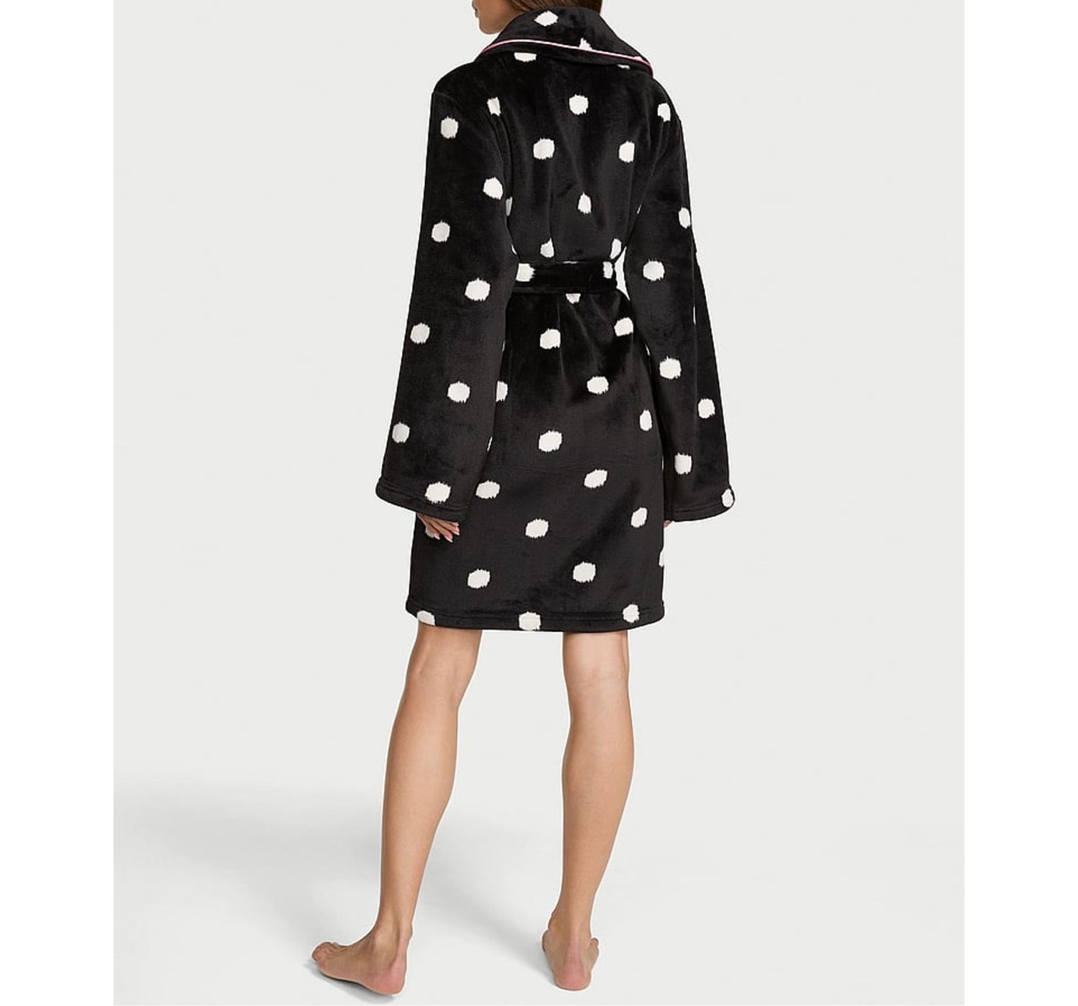 Халат Cozy Plush Robe Black Dot