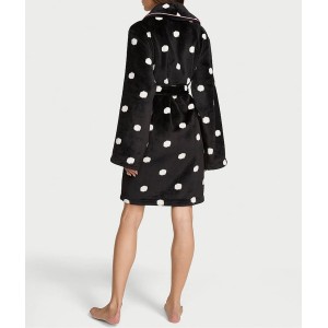 Халат Cozy Plush Robe Black Dot