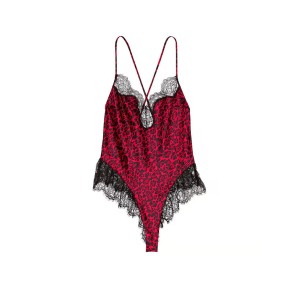 Сатиновий ромпер Satin Lace High-Leg Romper