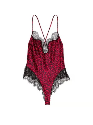 Сатиновий ромпер Satin Lace High-Leg Romper