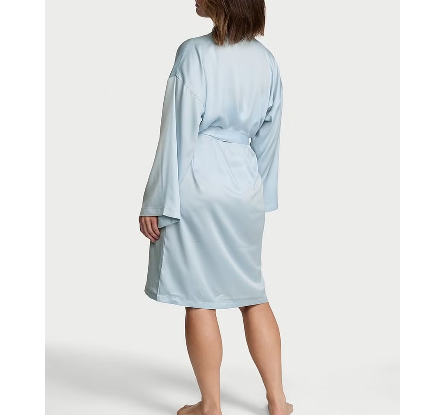 Халат Signature Satin Midi Robe Linen Blue