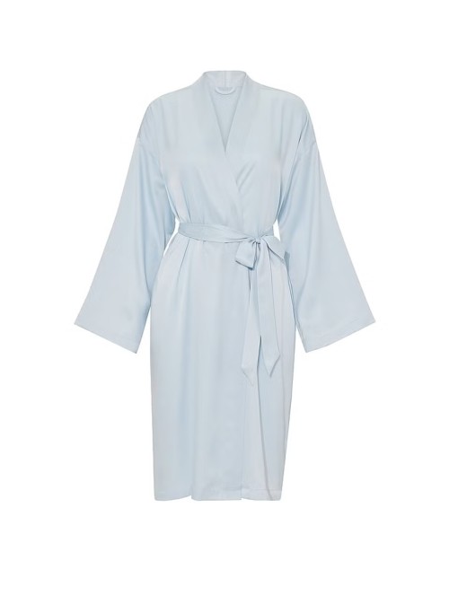 Халат Signature Satin Midi Robe Linen Blue
