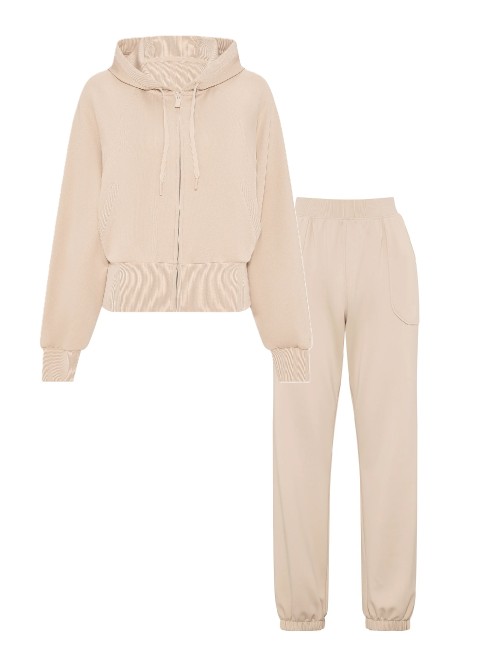 Спортивный костюм VSX Soft Jersey Hoodie Track Jacket Jogger Set Oyster