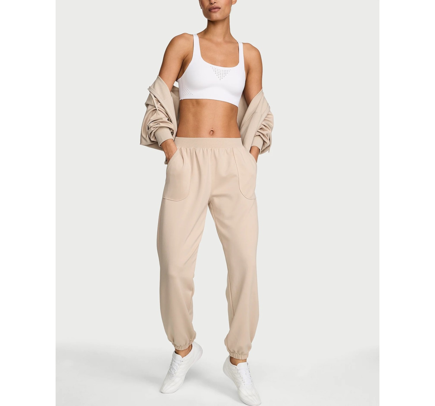 Спортивний костюм VSX Soft Jersey Hoodie Track Jacket Jogger Set Oyster
