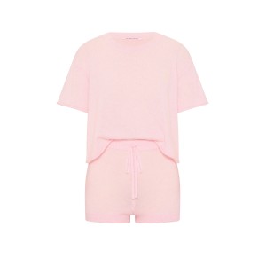 Трикотажная пижама Luxe Knit Tee & Short Set Angel Pink
