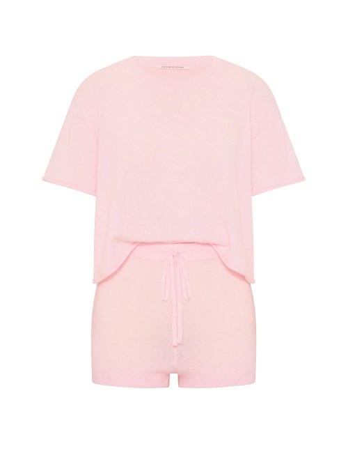 Трикотажная пижама Luxe Knit Tee & Short Set Angel Pink