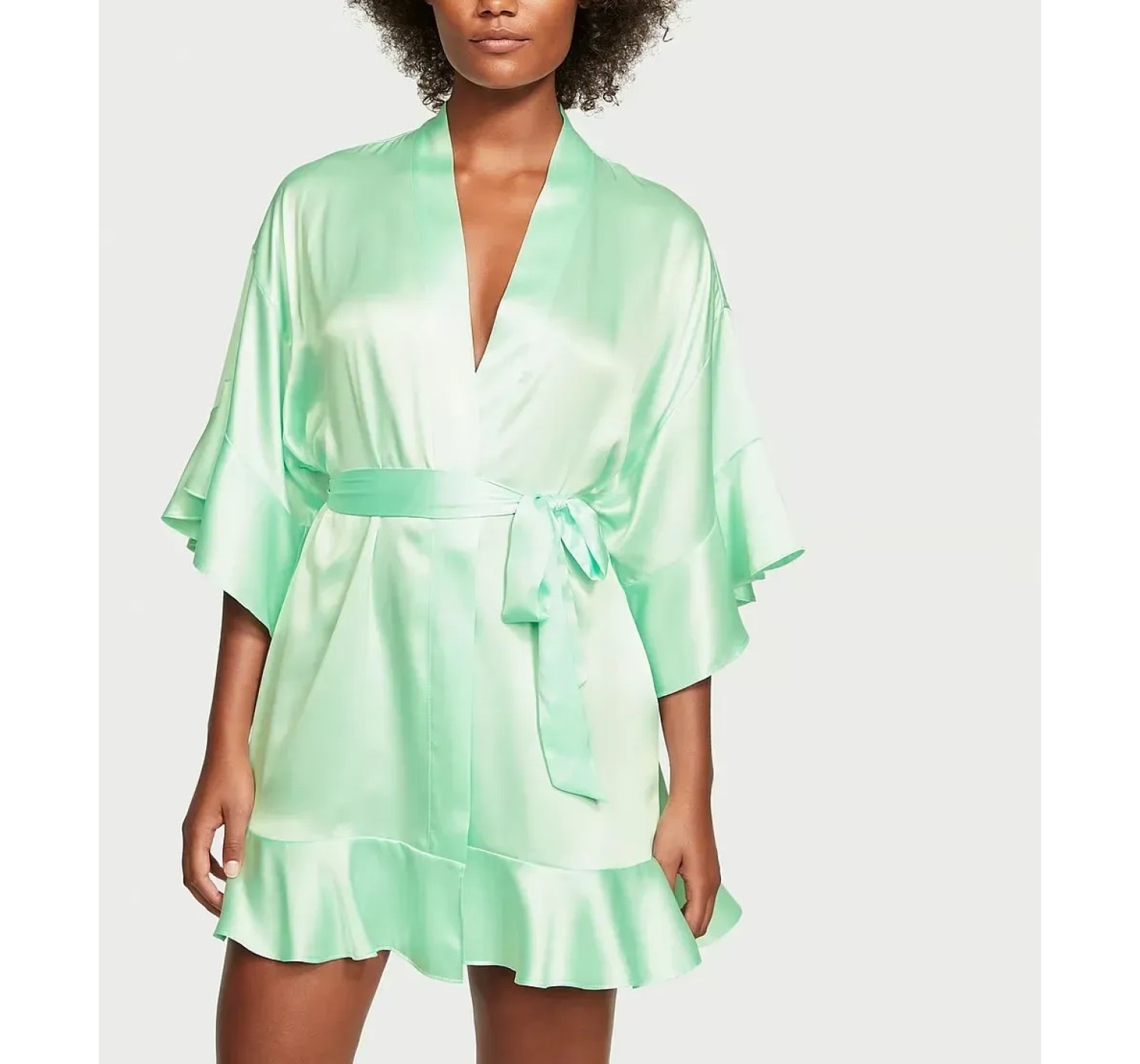 Халат Flounce Satin Robe