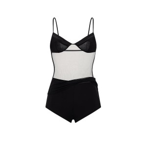 Пижама Sheer Reveal Modal & Mesh Cami Set Black