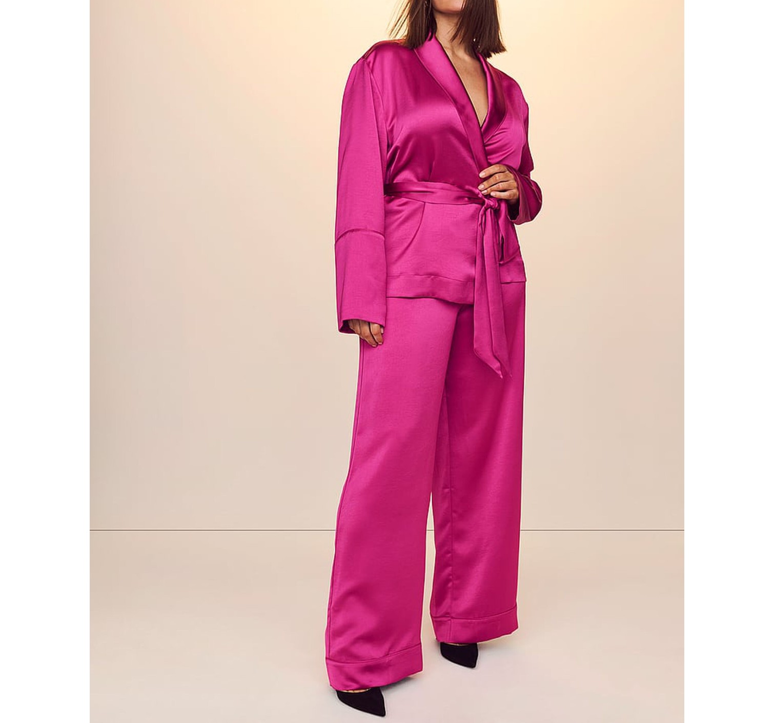 Пижама Luxe Satin Wrap Top & Pant Set Allure
