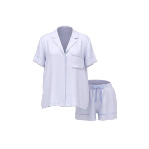Пижама Signature Satin Short Pajama Set Icy Lavender