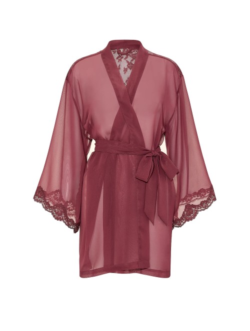 Халат Chiffon & Lace Short Robe Morning Rose