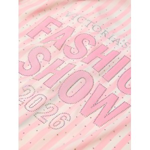 Халат Signature Satin Short Piped Robe Iconic Pink Stripes