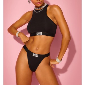 Трусики Logo Cotton Shine Patch 90s Brief Panty Black