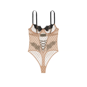 Боді Sheer Rose Dot Unlined Balconette Teddy Praline