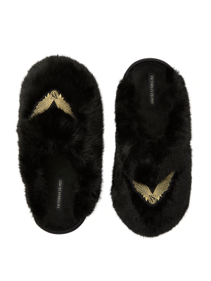 Домашні капці Luxe Plush Closed-Toe Slippers Black